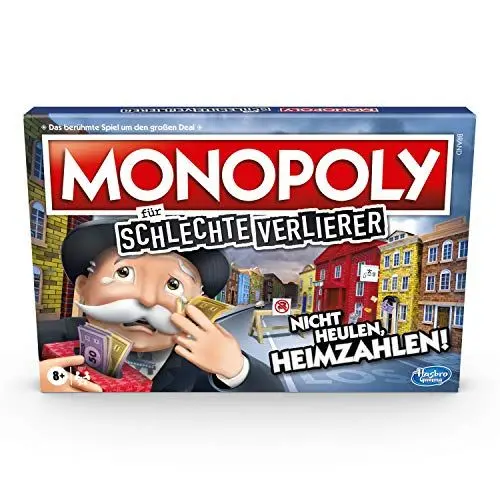 Produktbild: Monopoly für schlechte Verlierer Brettspiel ab 8 Jahren – Das Spiel, bei dem es sich auszahlt, zu verlieren