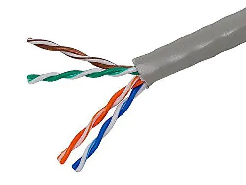 Produktbild: Monoprice Cat5e Ethernet-Kabel, 300 m, Grau, Netzwerk-Internetkabel, massiv, 350 MHz, UTP, CMR, Riser bewertet, reiner blanker Kupferdraht, 24 AWG