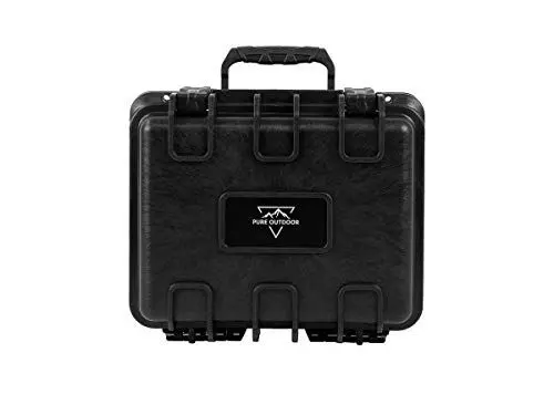 Produktbild: Monoprice Wetterfeste/stoßfeste Hartschalenkoffer, IP67 Level Staub- und Wasserschutz bis zu 1 Meter Tiefe mit anpassbarem Schaumstoff, 25,4 x 22,9 x 17,8 cm, 6,6 Liter, Schwarz