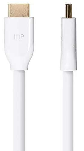 Produktbild: Monoprice Zertifiziert Premium High Speed HDMI-Kabel 20 ' weiß