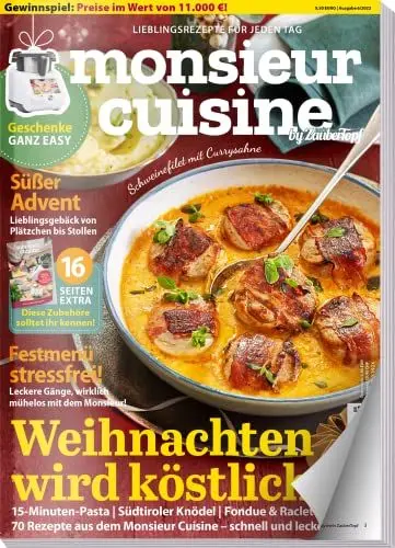 Produktbild: Monsieur Cuisine by mein Zaubertopf 06/22 - Monsieur Cusine SMART im TEST - 70 Rezepte für Weihnachten - Geschenke - Advent - Plätzchen und Stollen