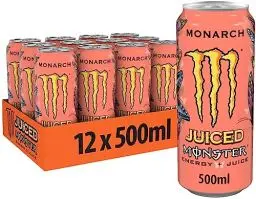 Produktbild: Monster Energy Monarch, 12x500 ml, Einweg-Dose, mit einem Mix aus Pfirsich und Nektarine