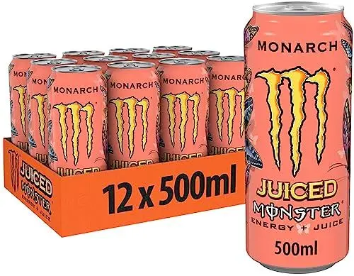 Produktbild: Monster Energy Monarch, 12x500 ml, Einweg-Dose, mit einem Mix aus Pfirsich und Nektarine