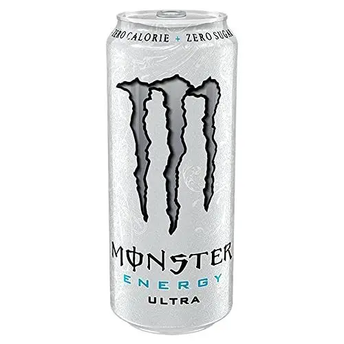 Produktbild: Monster Energy Ultra White - koffeinhaltiger Energy Drink mit sanftem Zitrus-Geschmack - ohne Zucker und ohne Kalorien - in praktischen Einweg Dosen, 500 ml (12er Pack)