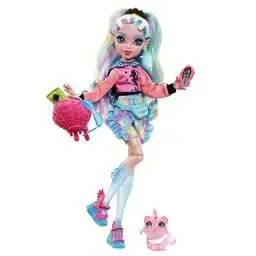 Produktbild: MONSTER HIGH Lagoona Blue Puppe - Pink Hoodie, Batik-Bikeshorts, Plateausandalen, Flossen, Zubehör, für Kinder ab 4 Jahren, HHK55