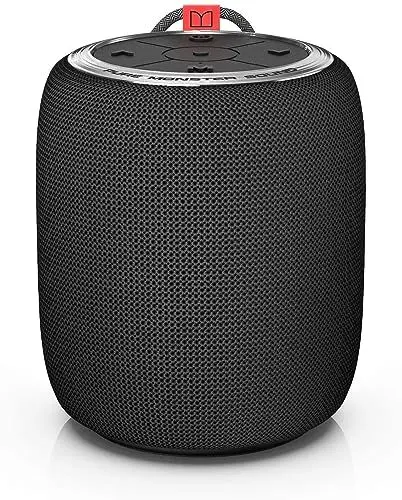 Produktbild: Monster S110 Bluetooth Lautsprecher, Spritzwasserfest, Starke Bässe, Kompakter und Leichter Speaker, Schwartz