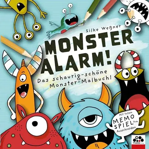 Produktbild: Monster-Alarm! Das schaurig-schöne Monster-Malbuch für Kinder ab 3 Jahren: Mit tollem Monster-Memo-Spiel zum Ausschneiden!