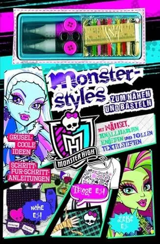 Produktbild: Monsterstyles zum Nähen und Basteln: Mit Nähset, knallharten Knöpfen und tollen Textilstiften