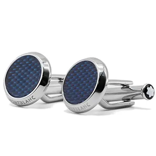 Produktbild: Montblanc Cufflinks Glacier Steel 129492 Manschettenknöpfe, Einheitsgröße, Keine wertvollen Metalle, Kein Edelstein