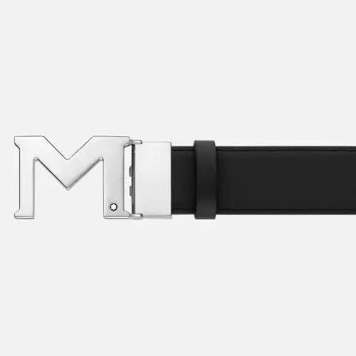 Produktbild: Montblanc Unisex-Erwachsene Palladcoatmbucklerevgrainyplainbklstr35 Gürtel, Black (schwarz), Einheitsgröße