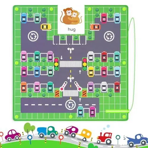 Produktbild: Montessori Magnetisches Labyrinth Holzspielzeug, Lernspiele für Mädchen und Jungen ab 3-7 Jahren, Alphabet Lernspielzeug Motorikspielzeug, Sinnesspielzeug, Schult die Logik und Feinmotorik