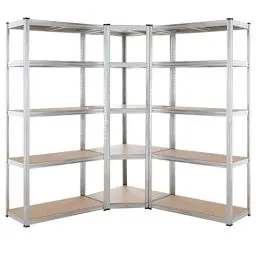 Produktbild: Monzana® 3er Set Schwerlastregal Eckregal 2625 kg 15 MDF-Platten Regal Lagerregal Kellerregal Steckregal Werkstattregal