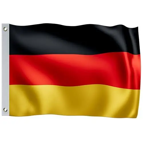 Produktbild: MONZANA® Deutschland Flagge 150x90cm Deutschlandfahne Metallösen strapazierfähig Fahne 100% Polyester Garten Outdoor Indoor Länder doppelt umsäumte Kanten Pflegeleicht