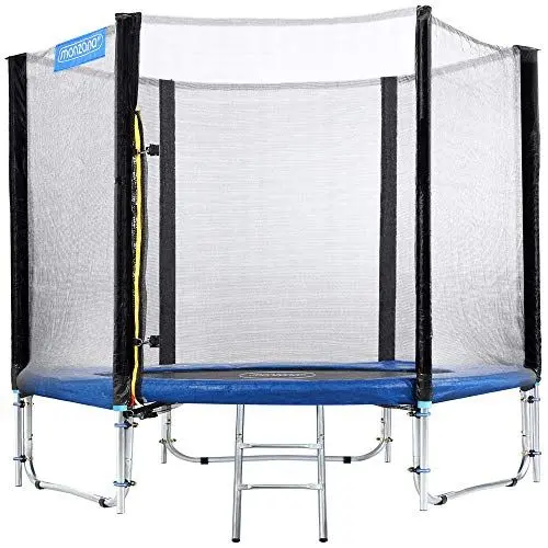 Produktbild: Monzana® Trampolin Ø 183 cm TÜV Süd GS Zertifiziert Komplettset inkl. Sicherheitsnetz, Leiter, Randabdeckung & Zubehör Kindertrampolin Gartentrampolin