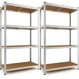 Produktbild: Monzana® 2X Schwerlastregal 170x75x30cm 560kg 4 MDF-Platten Regal Lagerregal Kellerregal Steckregal Werkstattregal