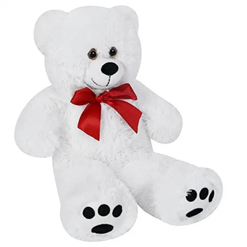 Produktbild: Monzana® Teddybär L - XXXL 50-175cm Weiches Fell Schleife Tatzendruck Geschenk Plüschtier Kuscheltier Stofftier Riesen Teddy Bär