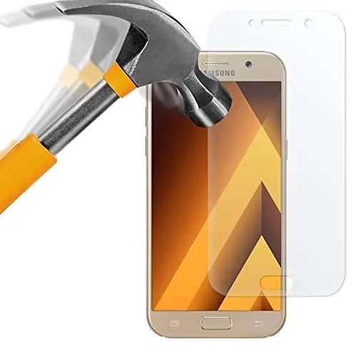 Produktbild: moodie Panzer Schutzglas 3D Folie kompatibel mit Samsung Galaxy A5 2017 - Premium Glasfolie für Gewölbte Displays Full Screen 3D Glas curved vollständige Display Abdeckung