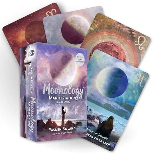 Produktbild: Moonology Manifestation Oracle: A 48-Card Moon Astrology Oracle Deck and Guidebook