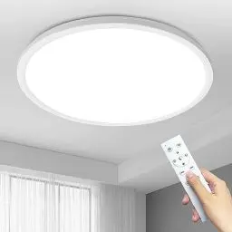 Produktbild: MOONSEA 36W LED Deckenleuchte Flach Dimmbar mit Fernbedienung, Ultra Dünn Deckenlampe Rund, 3000-6500K Ø40cm, Weiß Deckenleuchte Flach für Wohnzimmer Schlafzimmer Kinderzimmer Badezimmer