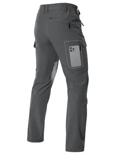 Produktbild: Moosehill Wanderhose-Outdoor-Hosen-für-Herren-Wasserdicht-Atmungsaktiv-Outdoorhose-Trekkinghose-Sommer Stretch Taktische Hose Baggy Funktionshose Cargohose mit 6 Taschen(Dunkelgrau-01, 36W x 31L)