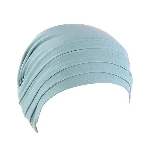 Produktbild: MoreChioce Twist Turban Kopfbedeckung Baumwolle Chemo Hut Kopftuch Elastische Headwrap Frauen Kopf Wraps Schals Beanie Cap Kappe Indische Bonnet,Grün