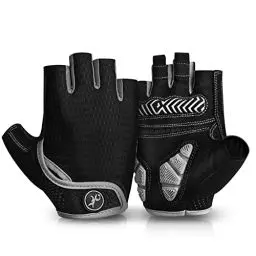 Produktbild: MOREOK Fahrradhandschuhe für Herren Damen Sommer Radsporthandschuhe Halbfinger 5MM SBR Gel rutschfeste/stoßdämpfende Handschuhe für Mountainbike, Rennrad & Downhill-G-XL