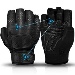 Produktbild: MOREOK Gewichtheber Handschuhe Workout Handschuhe -(3MM Gel) Fitness Handschuhe,Trainingshandschuhe Herren Damen für Krafttraining,Heben, Training, Rudern, Klimmzüge-Schwarz-M