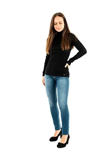 Produktbild: Morgan Damen Sweater 132-MENTOS.M, Rollkragen, Uni, Schwarz, 34 (Herstellergröße: XS)