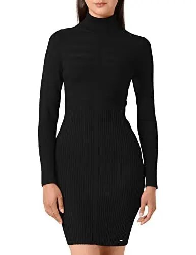 Produktbild: Morgan Women's Robe Tricot col roulé RMENTO Casual Dress, Schwarz (Noir Noir), Large (Herstellergröße: Tl)