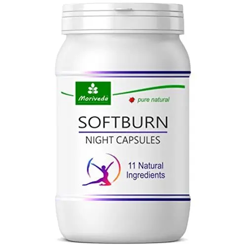 Produktbild: MoriVeda Soft Burn Night, 60 Stück, Stoffwechsel Kapseln für die Nacht mit Vitamin C, L-Tyrosin, L-Carnitin, Vitamin B6, vegan und glutenfrei 60 Stück