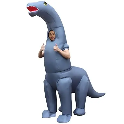 Produktbild: Morph Dinosaurier Kostüm Erwachsene, aufblasbarer Dino Kostüm, aufblasbares Kostüm Dino, Diplodocus Kostüm - Einheitsgröße
