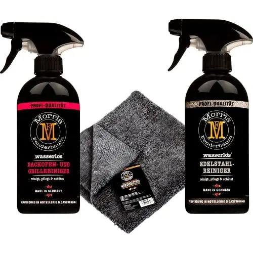 Produktbild: Morris Fenderbaum Haushalts-Box 2 - Backofen und Grillreiniger, Mikrofasertuch & Edelstahlreiniger