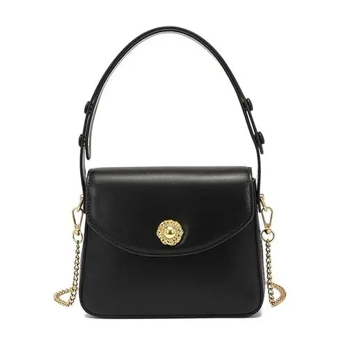Produktbild: MOSAMHUA Frauen Leder Umhängetasche Hobo Tote Handtasche Crossbody Tasche Damen Unterarmtasche Clutch Purses mit Kettenriemen für Arbeit Einkaufen Dating