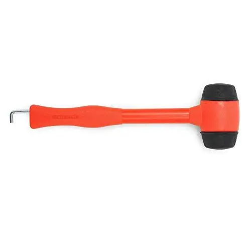 Produktbild: MOSCATELLI Vielseitiger, robuster und ergonomischer Campinghammer mit Haken zum Entfernen von Heringen - Orange
