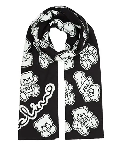 Produktbild: Moschino damen teddy bear Wollschal black - white