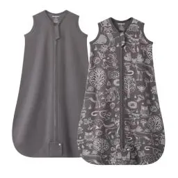 Produktbild: Mosebears Schlafsack Baby Sommer Schlafsack 0.5 Tog Babyschlafsack 100% Baumwolle Atmungsaktiv Babyschlafsack (2pack Dunkelgrau, S(0-6 Months))