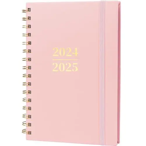 Produktbild: Moseem Kalender 2024 2025, Terminplaner 2024 2025 A5-Wochenplaner, August 2024 - Juli 2025,Elastischer Verschluss, Doppeldrahtbindung,Planer 2024/2025,15×21.5cm- auf Deutsch,Rosa