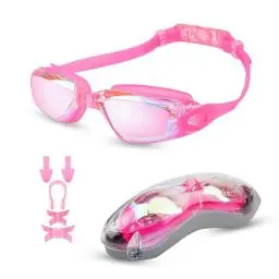 Produktbild: Moseem Schwimmbrille für Herren Damen Kinder, Taucherbrille Kinder 10 Jahre und Erwachsene,Antibeschlag und UV Schutz für Erwachsene Herren Frauen und Schwimmbrille Kinder 10+,Rosa