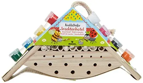 Produktbild: Moses 16099 Krabbelkäfer Insektenhotel zum Bemalen | Nisthilfe zum Selbergestalten | Für Kinder