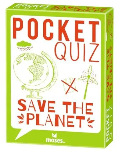 Produktbild: Moses. Pocket Quiz Save The Planet l 150 Rätsel - Fragen über den Schutz unserer Erde l Für Kinder ab 12 Jahren und Erwachsene