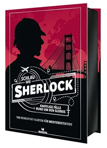 Produktbild: Moses. Schlau wie Sherlock | Knifflige Fälle rund um den Globus | 100 Denksport-Karten für Meisterdetektive