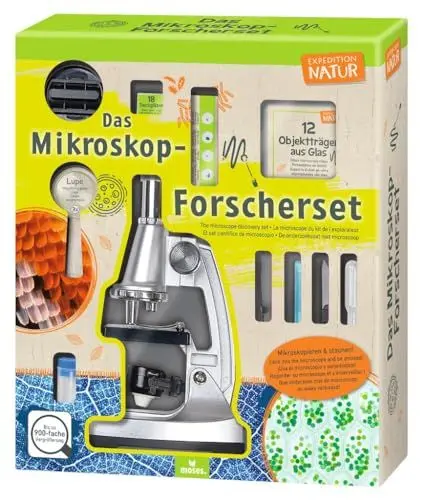 Produktbild: Das Mikroskop-Forscherset, Silber-Schwarz
