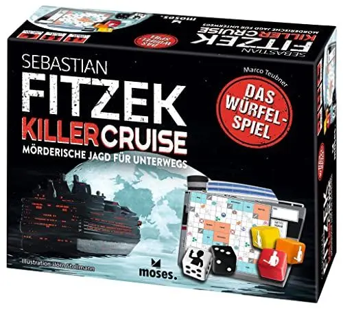Produktbild: moses. Sebastian Fitzek Killercruise - Das Würfelspiel, innovatives Escape Spiel für unterwegs, packendes Roll & Write Abenteuer für Einsteiger & Profis ab 12 Jahren