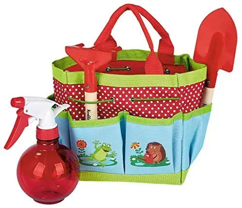 Produktbild: moses. - Krabbelkäfer gefüllte Gartentasche für Kinder, Gartenarbeits-Set mit Tasche, Schaufel, Harke und Sprühflasche