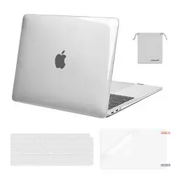 Produktbild: MOSISO Hülle Case Kompatibel mit MacBook Air 13 Zoll 2022 2021 2020 2019 2018 A2337 M1 A2179 A1932 Retina Display,Schutzhülle Cover&Tastaturschutz&Displayschutz&Aufbewahrungstasche,Kristall Klar