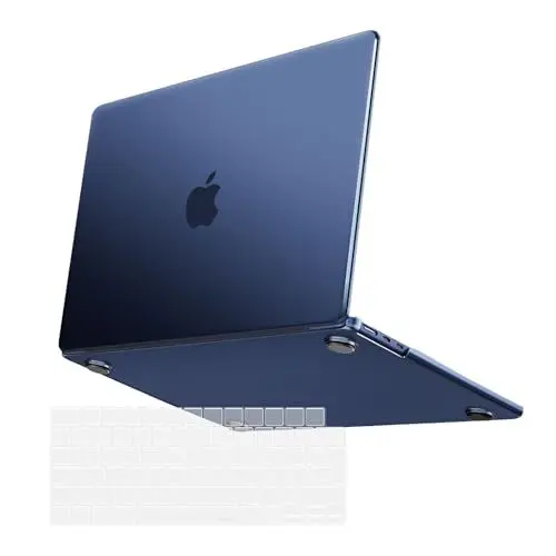 Produktbild: MOSISO Hülle Kompatibel mit MacBook Air 13 Zoll M4 M3 M2 A3240/3113/2681 2022-2025,Hartschale Hülle für MacBook Air 13,6 Zoll Ultradünn Schlank Natürlich Original Farbe&Tastaturskin,Mitternachtsklar