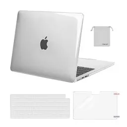 Produktbild: MOSISO Hülle Kompatibel mit MacBook Air M3 M2 13 Zoll 2024 2023 2022 A3113 A2681,Schutzhülle Hartschale Case&Tastaturschutz&Displayschutz&Lagertasche für MacBook Air 13,6 Zoll Hülle, Kristallklar