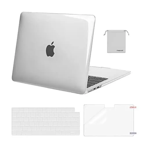 Produktbild: MOSISO Hülle Kompatibel mit MacBook Air M3 M2 13 Zoll 2024 2023 2022 A3113 A2681,Schutzhülle Hartschale Case&Tastaturschutz&Displayschutz&Lagertasche für MacBook Air 13,6 Zoll Hülle, Kristallklar