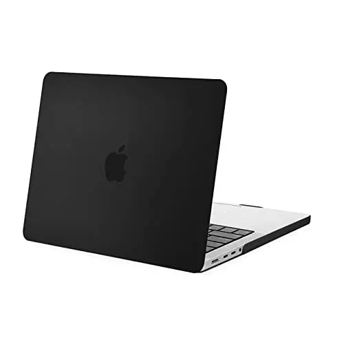 Produktbild: MOSISO Hülle Kompatibel mit MacBook Pro 14 Zoll M4 M3 M2 M1 Pro Max 2025 2024 2023 2022 2021 A3112 A3185 A3401 A2918 A2992 A2779 A2442 Touch ID,Plastik Hartschale Schutzhülle Case, Schwarz