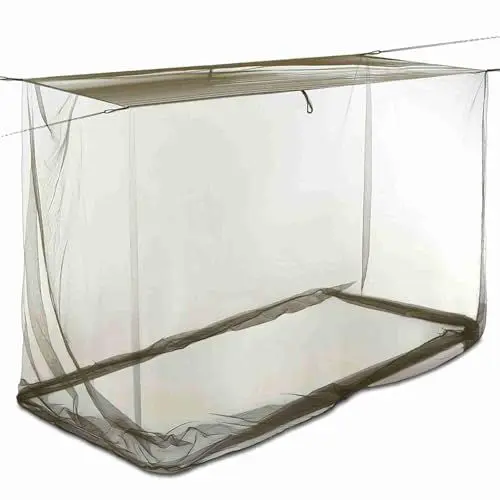 Produktbild: Moskitonetz, Camping-Moskitonetz, tragbares Netz, gut zum Schlafen, leicht zu tragen, einfache Installation, Vier Ecken, sechs Aufhängepunkte für Doppelbett, Hängematten oder (200x180x180cm)